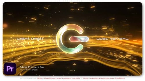 Dynamic Light Particle Logo Reveal Intro