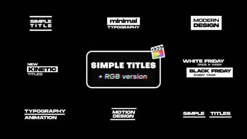 RGB Simple Titles X | FCPX
