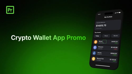 Crypto Wallet App Promo for Premiere Pro