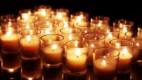 Feche o fundo das velas