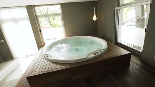 Hot tub in hotel