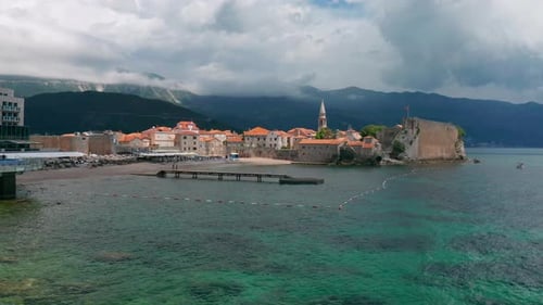 Old Town in Budva in a Beautiful Summer Day Montenegro