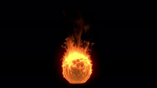 Dynamic Fire Sphere with Realistic Flames