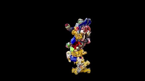 Vibrant Mechanical Robot Performing Dynamic Dance Animation