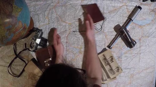 Travel Accessories on Map Overhead