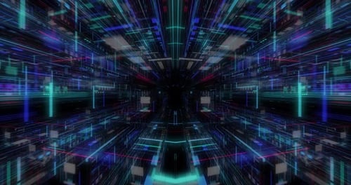 Seamless loop of abstract futuristic technological background
