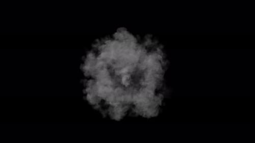 Realistic Smoke Burst Element with Alpha Channel