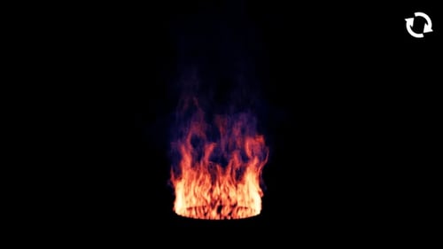 Realistic Burning Fire Animation Overlay