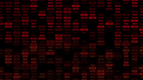Animated Red Digital Data Blocks Loop Background
