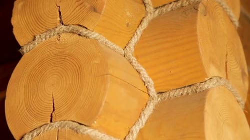 Wooden Log of House