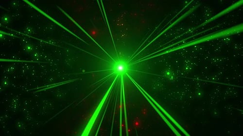 Abstract glowing tunnel green line geometric background