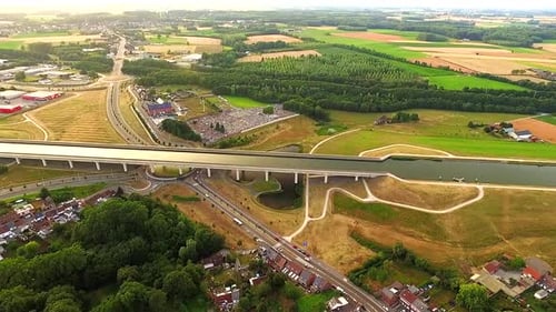 pont canal du sart bridge in Belgium