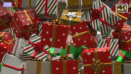 Animated Falling Christmas Gift Boxes