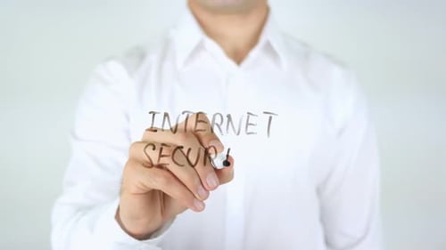 Writing Internet Security on Clear Surface