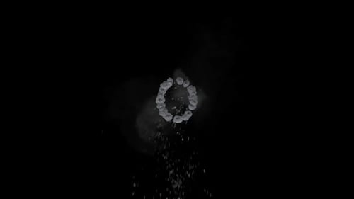 Abstract Particles and Smoke Circle Reveal Animation