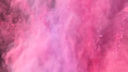 Colorful Powder Explosion in Slow Motion