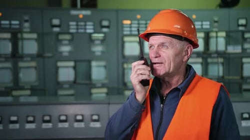 Engineer Inspect Relay Protection System Walkie Talkie