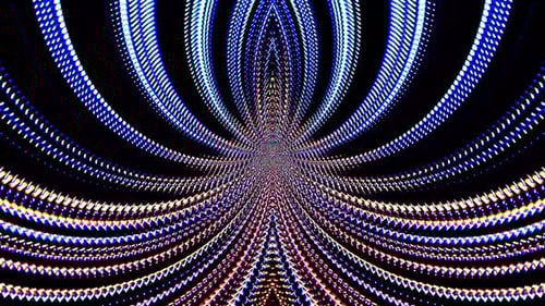 Dynamic Futuristic Neon Light Stream Tunnel Loop