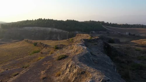 Scenic View of the Valley and Mountains Range on a Sunny Day