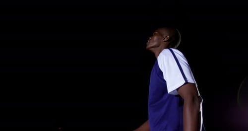 Soccer Player Executes Bicycle Kick in Slow Motion