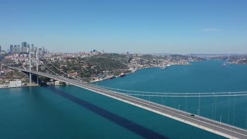 Pont vide sur le Bosphore les jours de pandémie