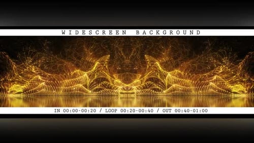 Golden Widescreen Stage Background Particles