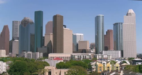 Houston Texas Skyline Establishing Wide Shot