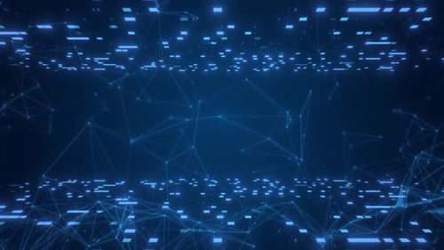 Futuristic Digital Network Data Stream Background Loop