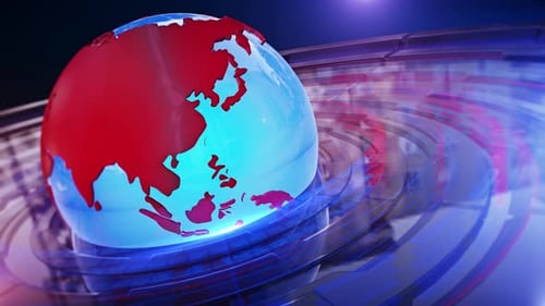 3D World News Hintergrund Looped 4k A