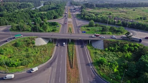Many Car in Interchange Transportation