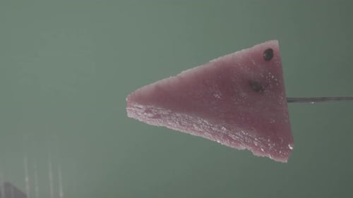 Watermelon Rotating with Loop on Green Screen for Chroma Key