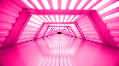 Bucle de túnel rosa