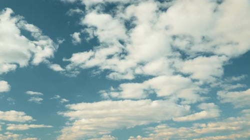 Cloudy Sky With Fluffy Clouds