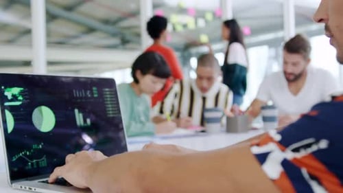 Creatives working in a modern office