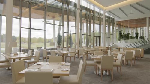 Overview Of Restaurant At Golf Resort