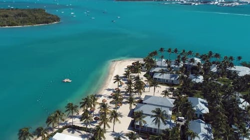 Paradise landscape of caribbean sea of Key West Florida United States.