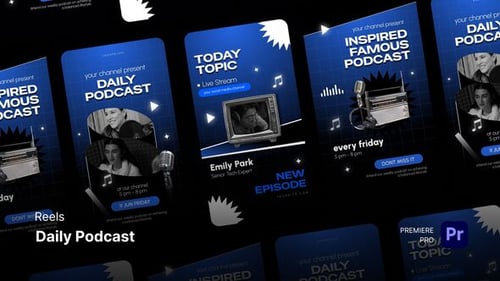 Engaging Podcast Stories Template for Daily Live Streams