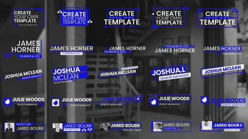 Clean Corporate Lower Thirds Pack with Modern Animation