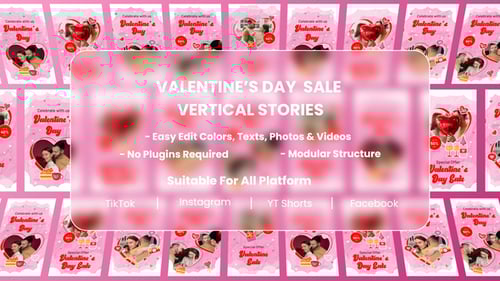Animated Valentine's Day Sale Social Media Stories Template