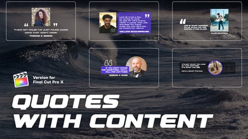 Modern Quote Titles with Speaker Photos for Content Videos