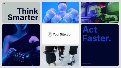 Modern Corporate Technology Promo with Dynamic Grid Layout