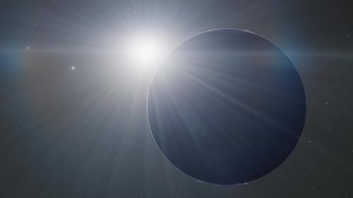 Weltraumanimation mit Gas Giant