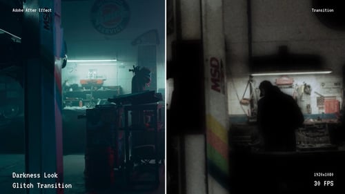 Darkness Look Glitch Transition