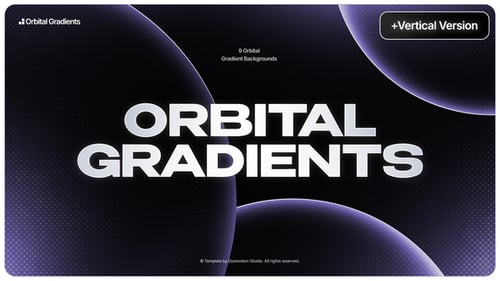 Fluid Orbital Gradient Backgrounds with Modern Text Animation