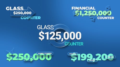 Glass Animated Counters