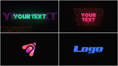 Dynamic Glitch Digital Logo & Text Reveal Animation