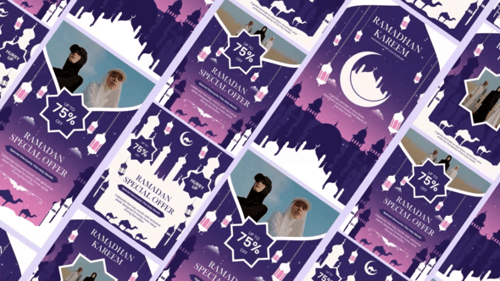 Animated Ramadan Social Media Post and Story Templates