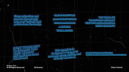 Dynamic Kinetic Neon Quotes Titles for Video Projects