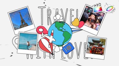 Whimsical Hand-Drawn Travel Journey Opener Animation