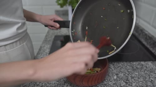 Preparing Delicious Food in a Modern Kitchen